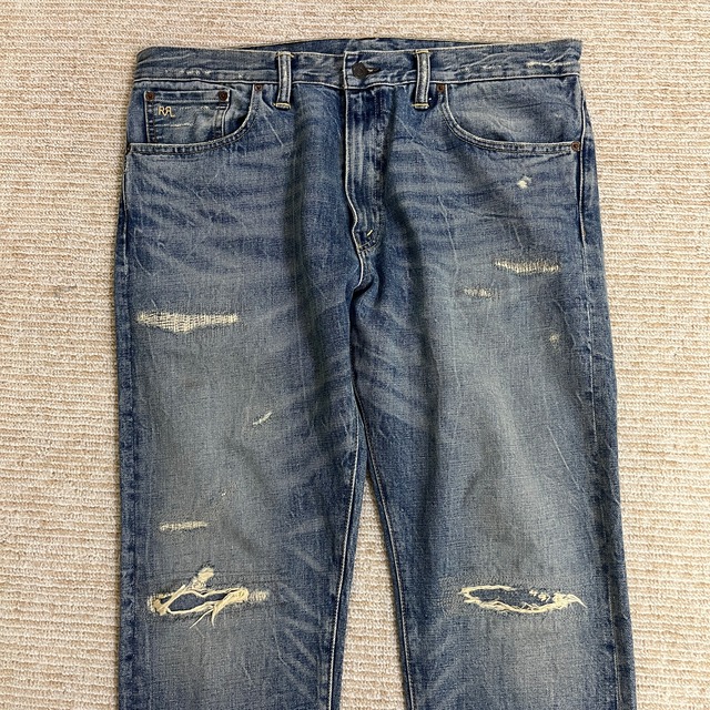 RRL DAMAGE&REPAIRE SLIM NARROW DENIM PANT