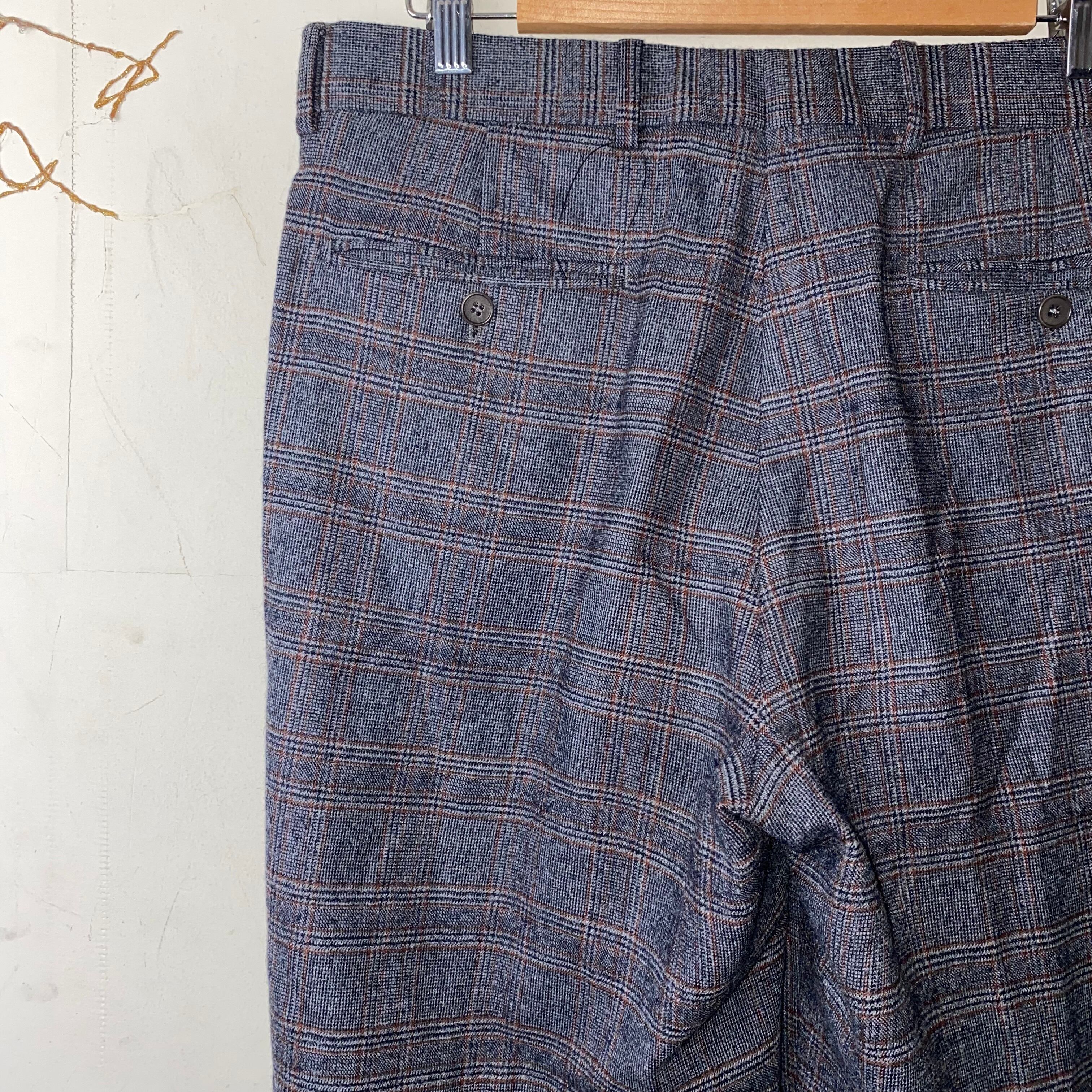 HERMES wool check pants | NOIR ONLINE