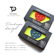 GOOD LUCK / モデル名:ハート青海波/ ゴルフ運を呼び寄せるメタルマーカー 色:レッド or ブルー