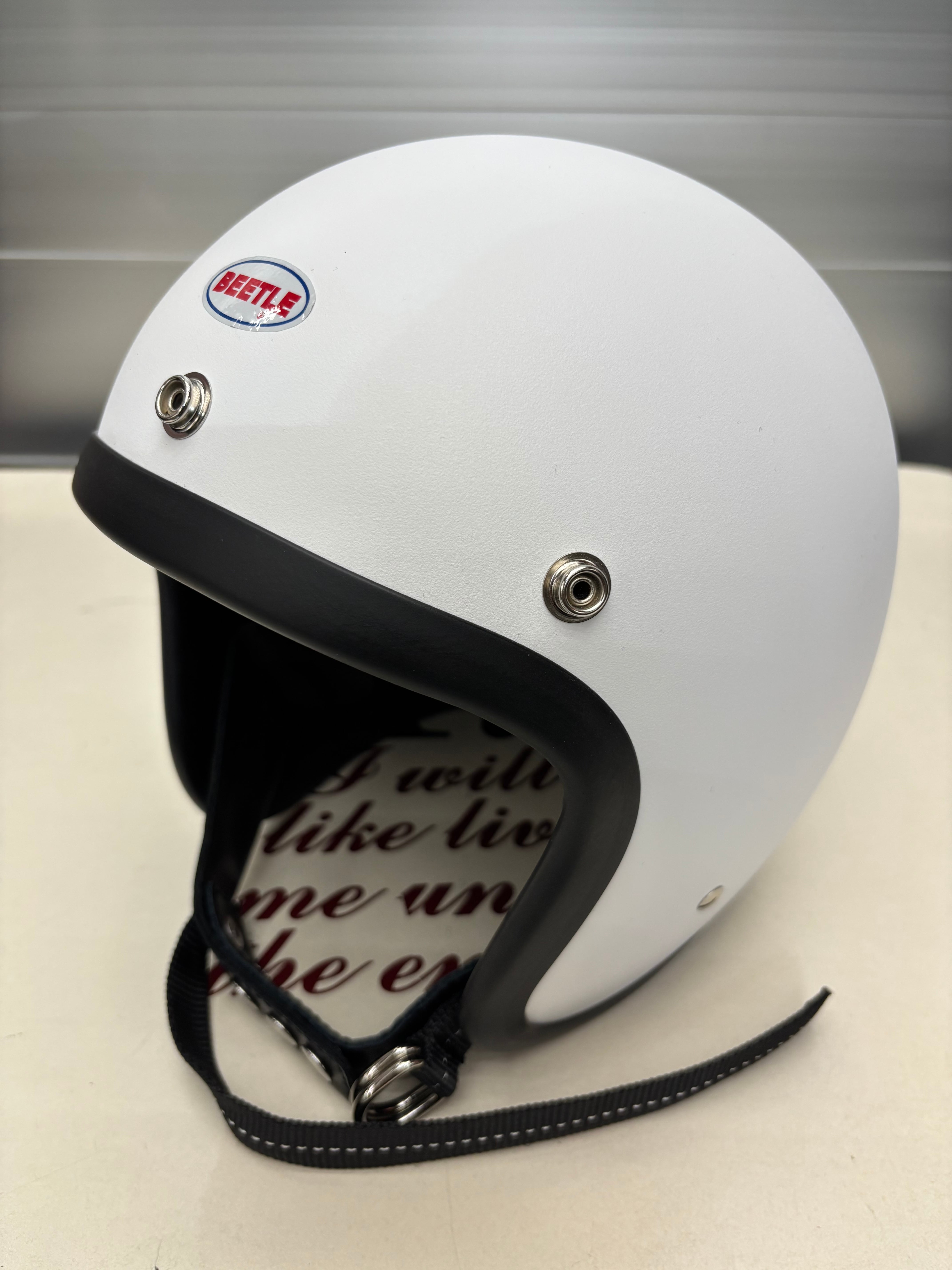 オーシャンビートル LAC 別注マットアイボリー Wストラップ白 ペイズリー紺 オーシャンビートル LAC 別注アイボリー Wストラップ白 ペイズリーインナー