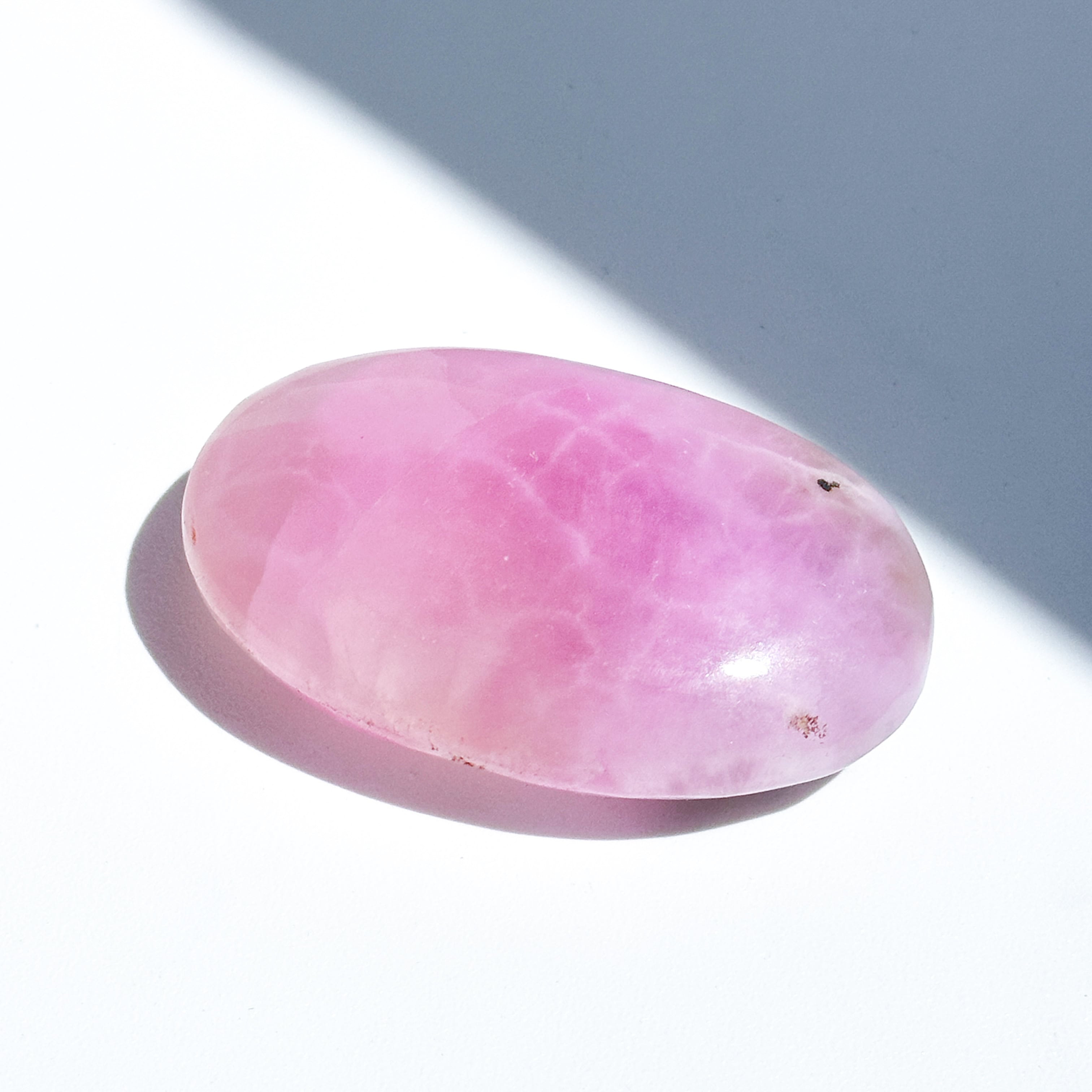 高品質】ピンクアラゴナイト パームストーン 83◇Pink Aragonite Palm