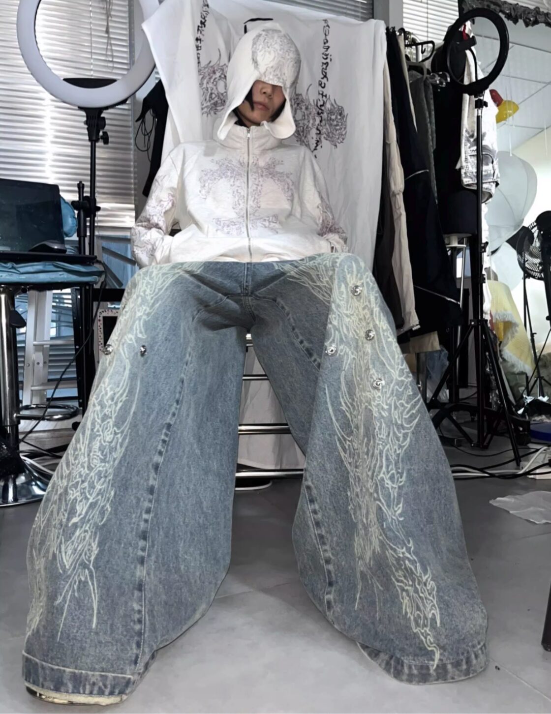 Spiky Punk Bell Denim ne1008 | Pay ID