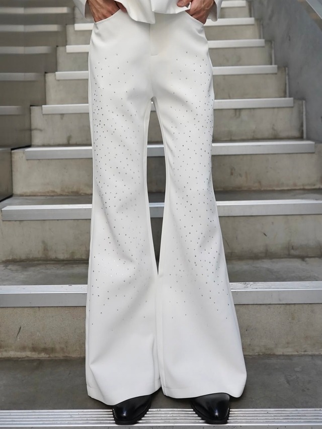 【ALUDE SELECT】floating lame slacks pants(2color)