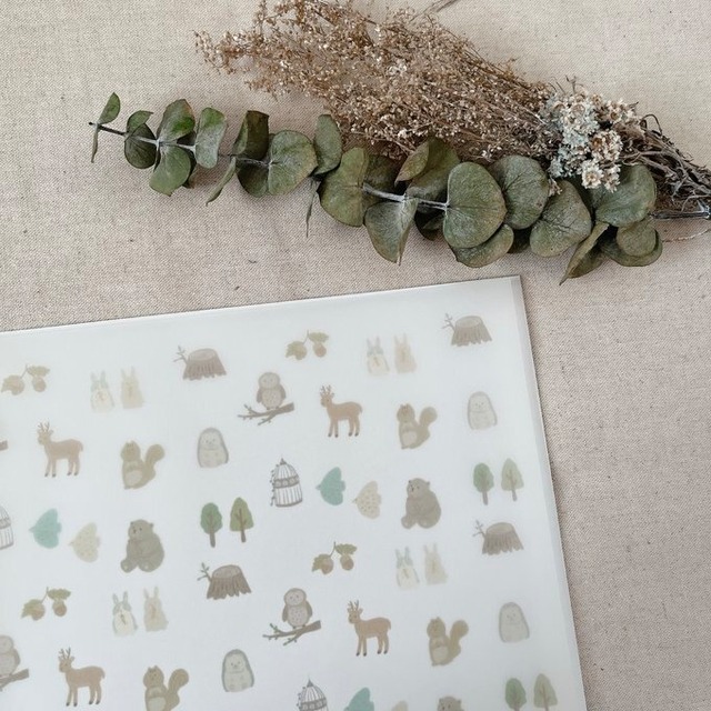 『森のやさしいおともだち』トレーシングペーパー