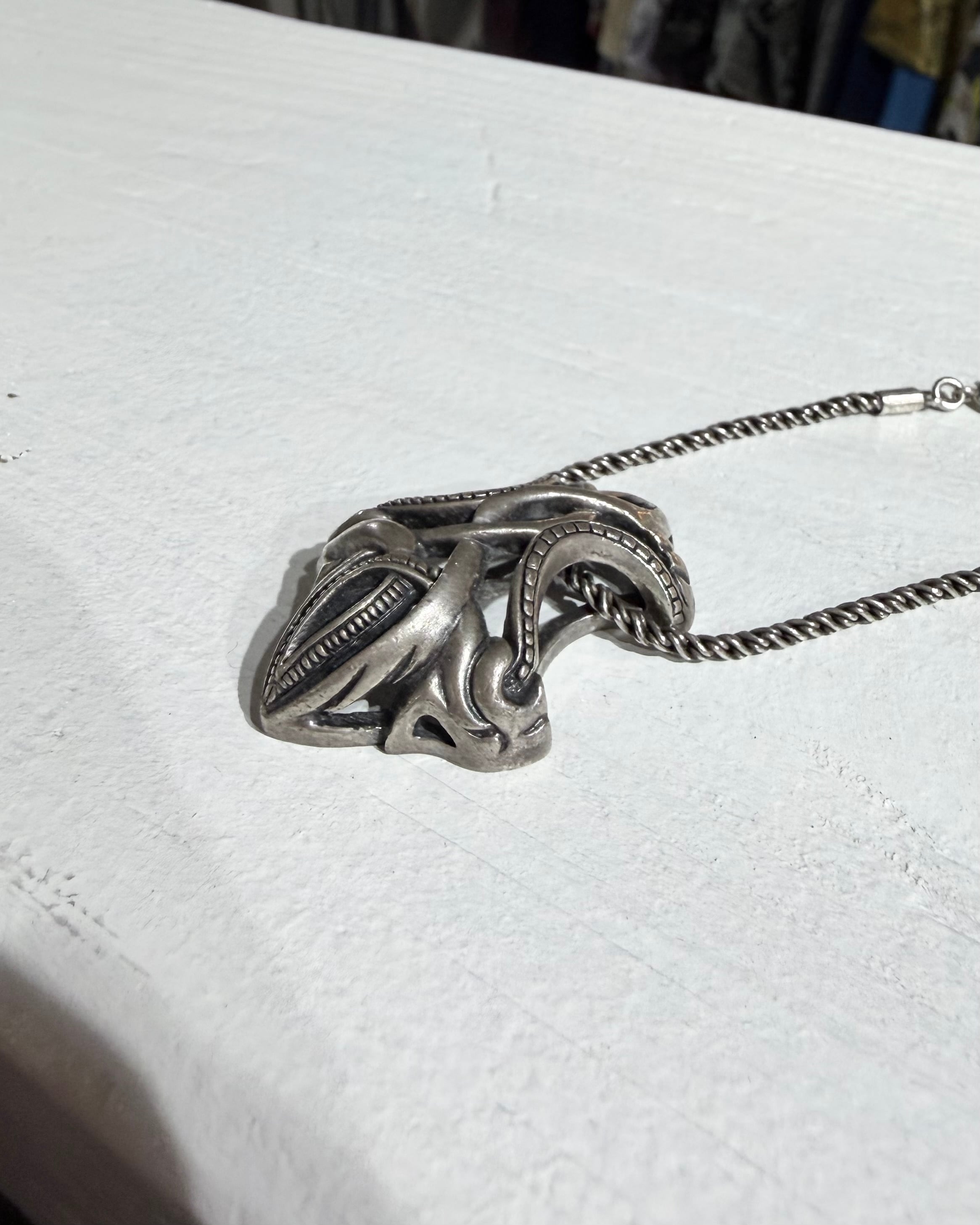 " Special - Silver 925 " Unknown Tribal motif Design vintage necklace