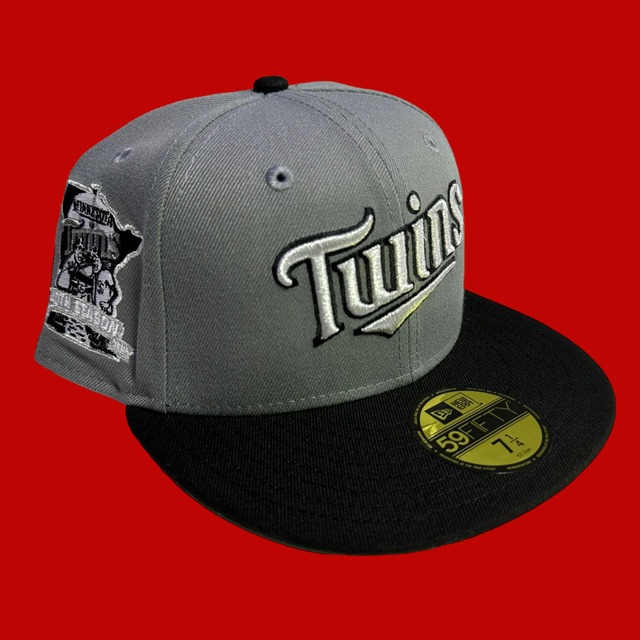 Minnesota Twins 40th Season New Era 59Fifty Fitted / Gray,Black (Gray Brim)