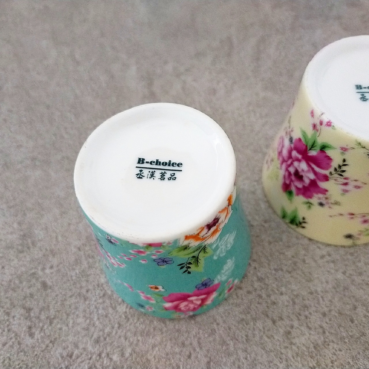 客家花布柄　コップ