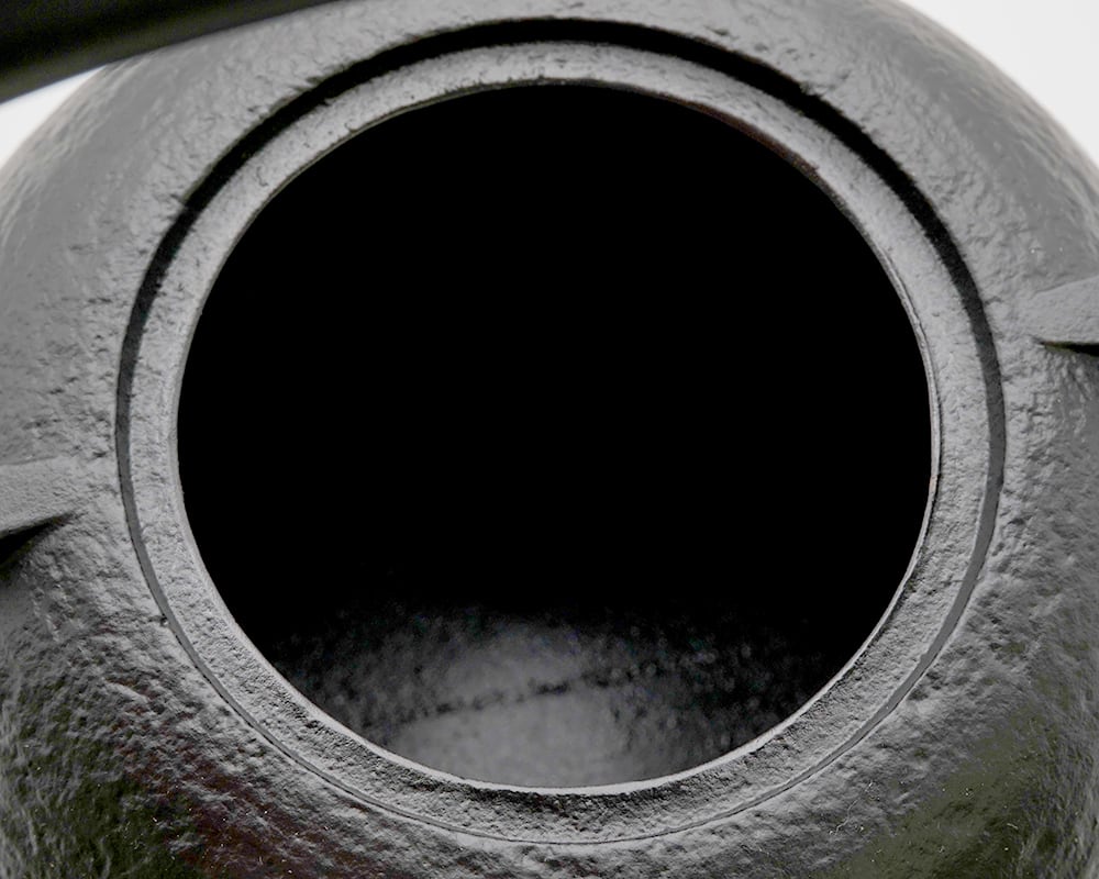 鉄瓶 丸南部型（黒）IH対応 | 砺波商店