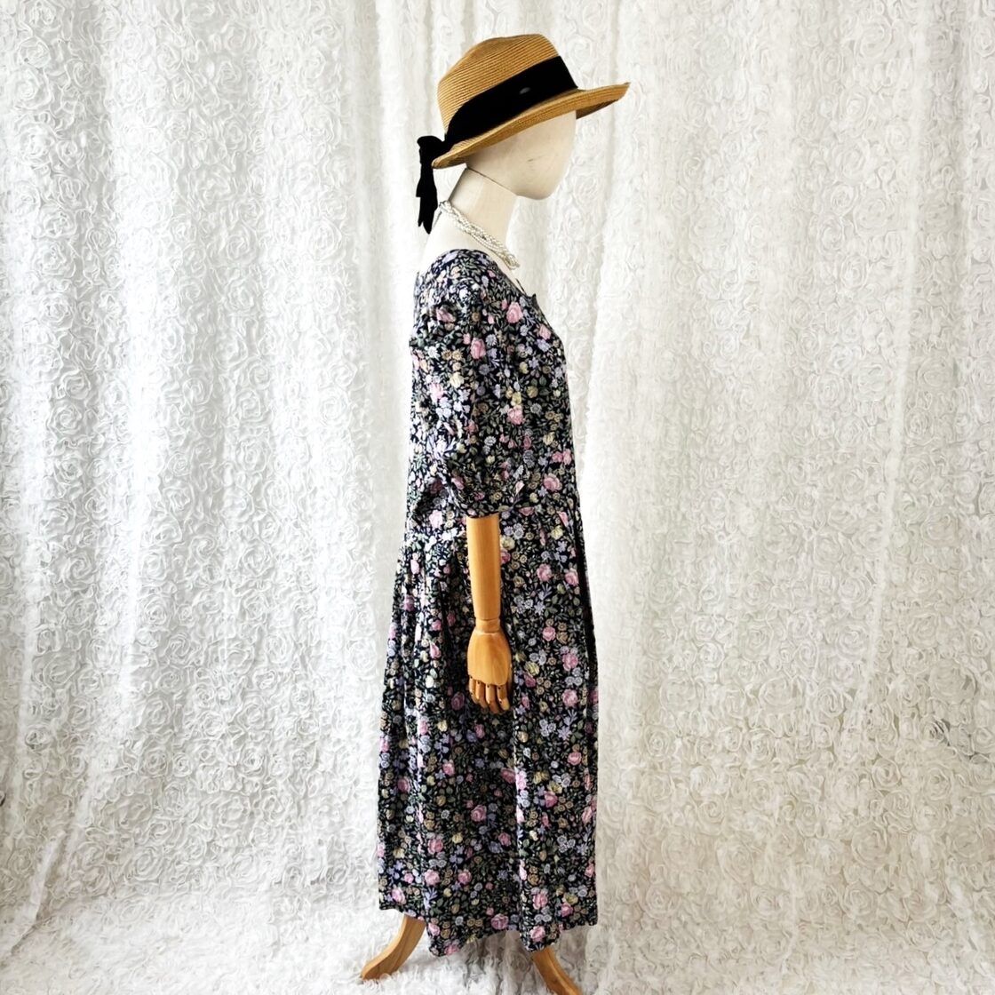 新品】シルク混✨トゥモローランド パフスリーブ 花柄 ギャザー 