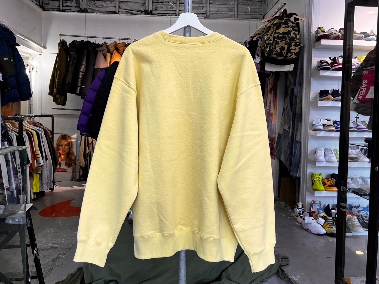 Supreme BOX LOGO CREWNECK SWEAT PALE YELLOW XL 13512 | BRAND  