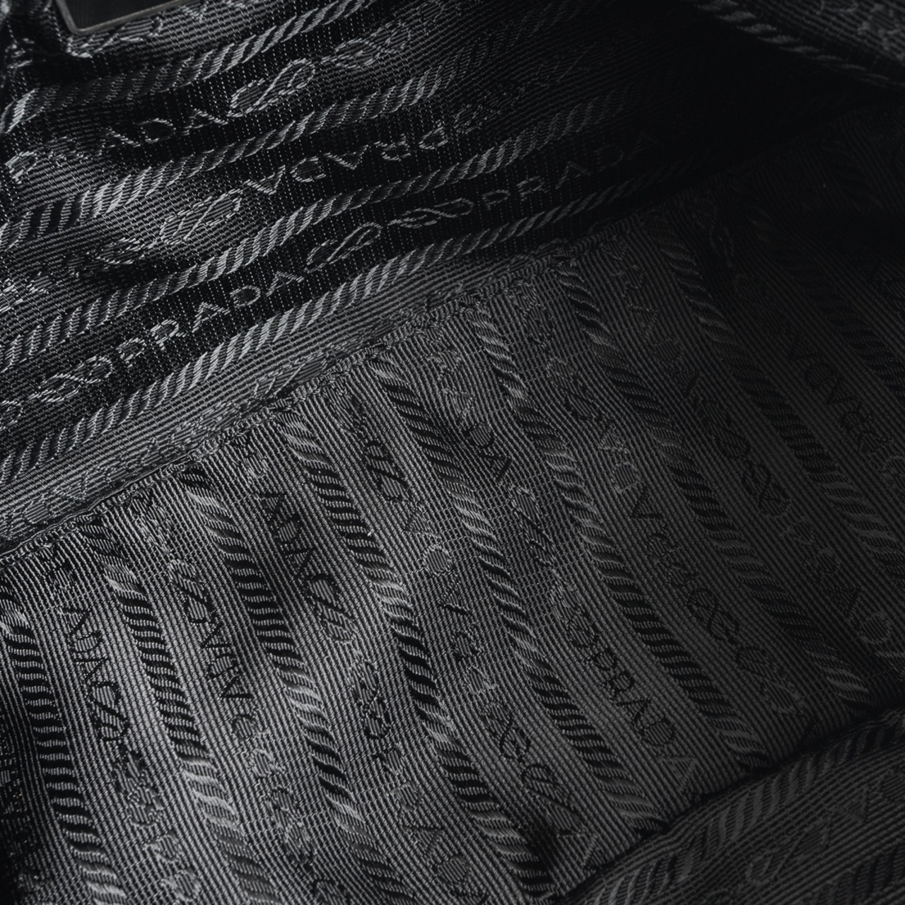 プラダ ショルダーバッグ ブラック ナイロン レザー ヴィンテージ