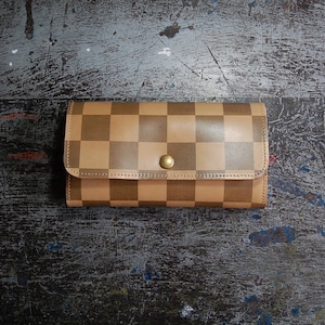 Long wallet 03  Checkered pattern - 市松模様 -　