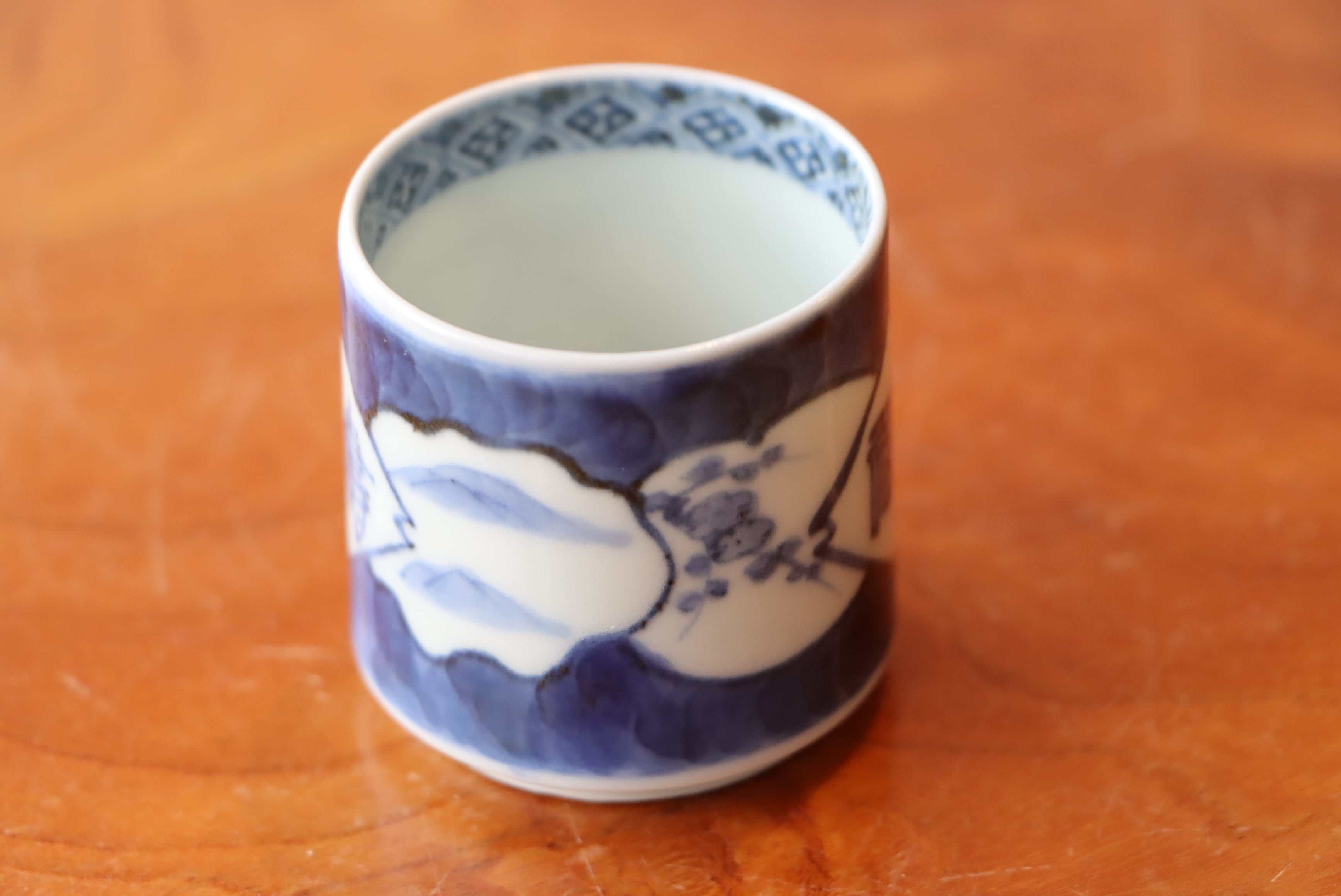 覗き猪口 古伊万里 染付 福壽文 | (有)新原美術