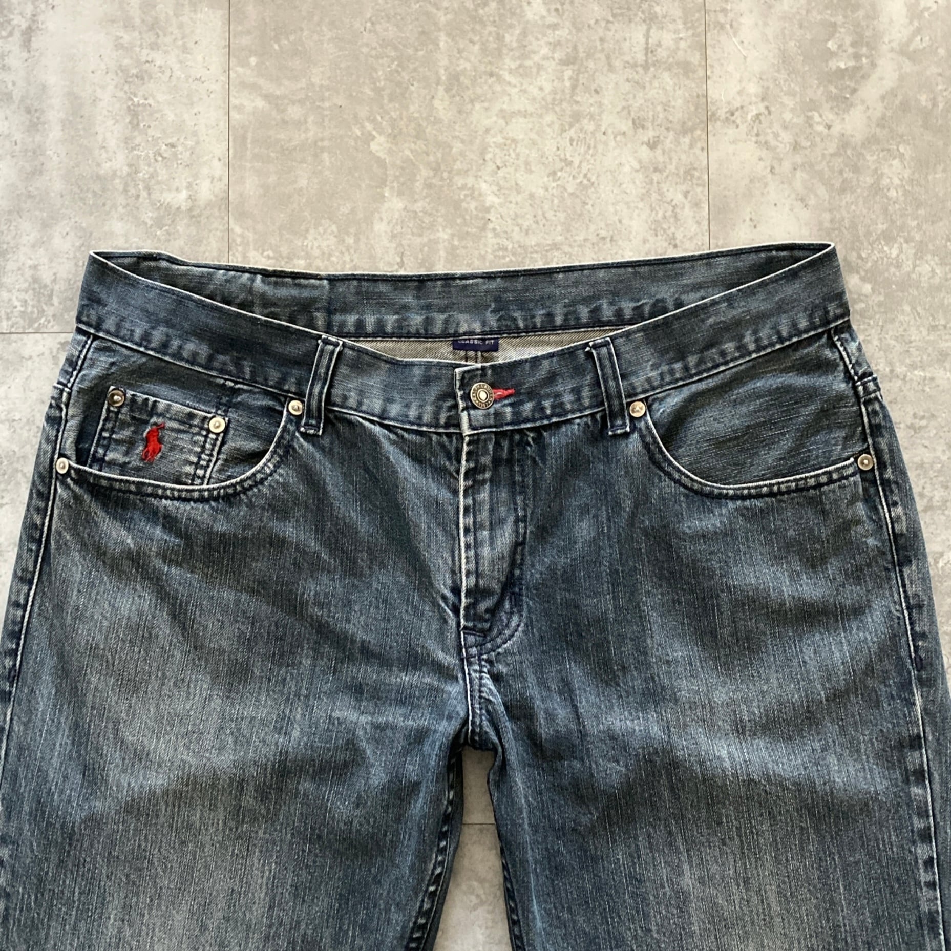 メンズ 【Size38】ポロラルフローレン レザーパッチ ワンポイントロゴ 
