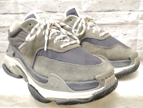 2018SS◆BALENCIAGA バレンシアガ Triple S Trainers トリプル S トレーナー スニーカー ダッド シューズ 灰39◆ 使い回しに便利な中間色♪