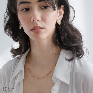 【ネコポス便】金属アレルギー対応の選べる長さとカラー！フィガロチェーンネックレス 2407