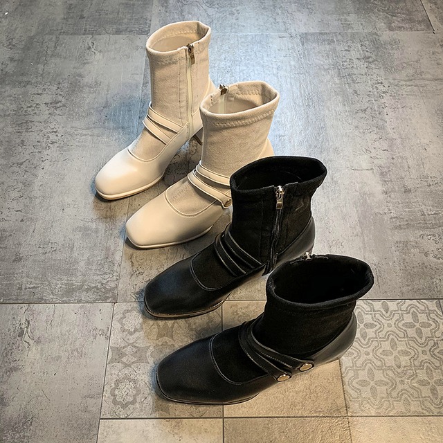 ソックス ブーツオータムベルト バックルセット レッド薄手 靴 シューズ 秋物 タイツ ストッキング ハーネス フェイクシューズ59390928434