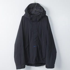 1990s vintage "NIKE" fly-front ripstop nylon hoodie jacket