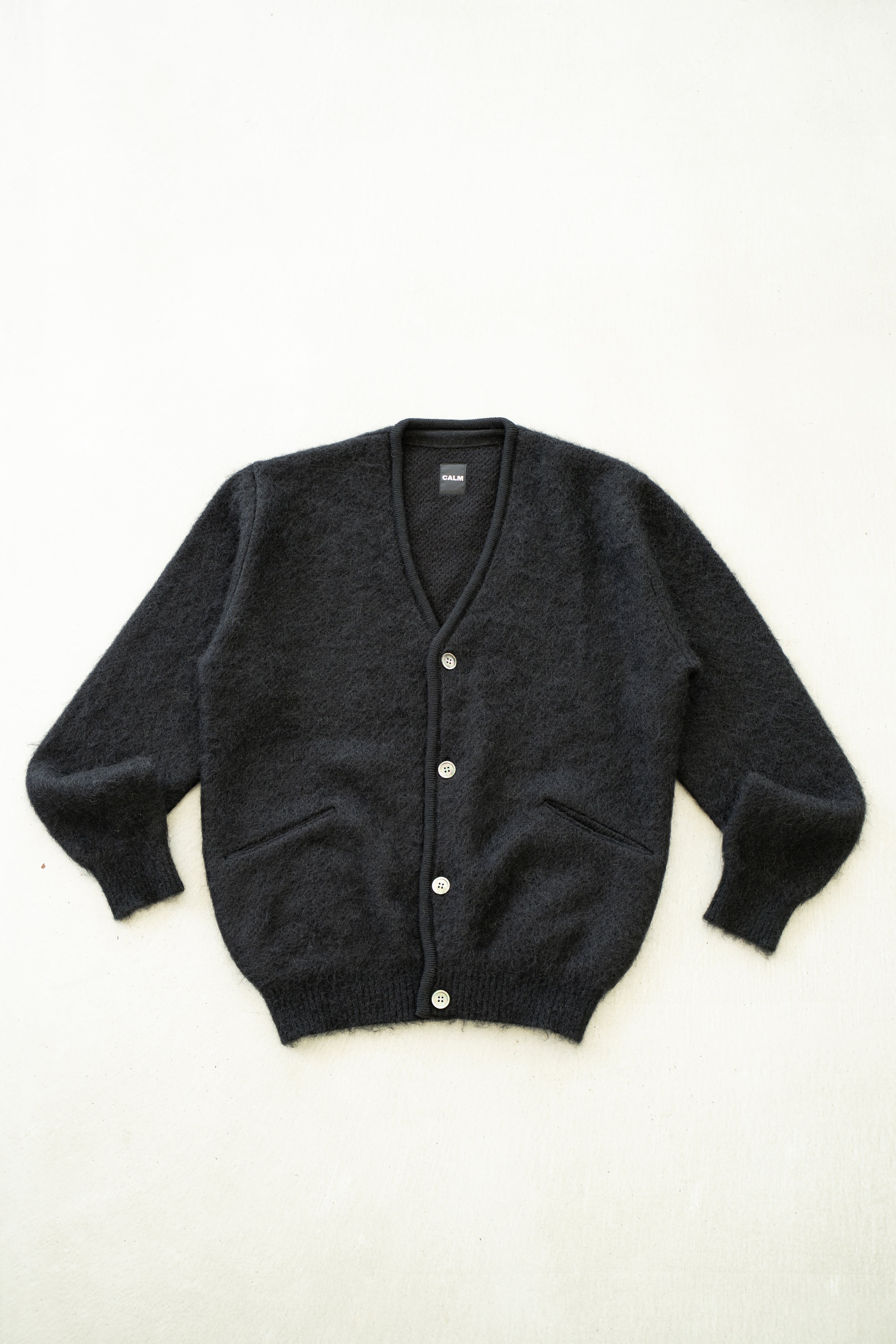 CALM】MOHAIR SHAGGY CARDIGAN（black） | CALM