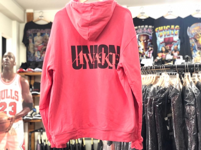 AWAKE × UNION HOODED SWEATSHIRT PINK 3 55JF 6526