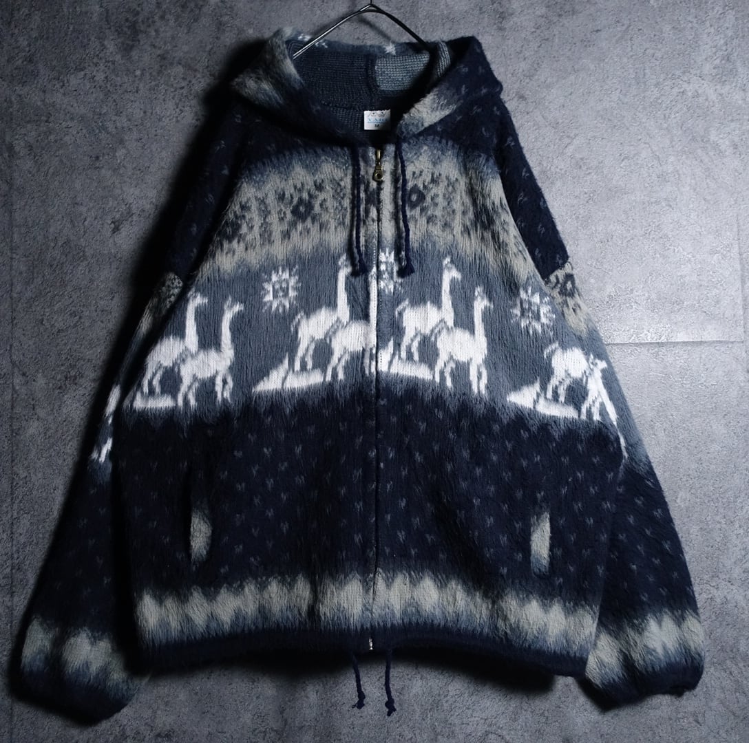 Multicolor Native Pattern Ecuador Zip Parka