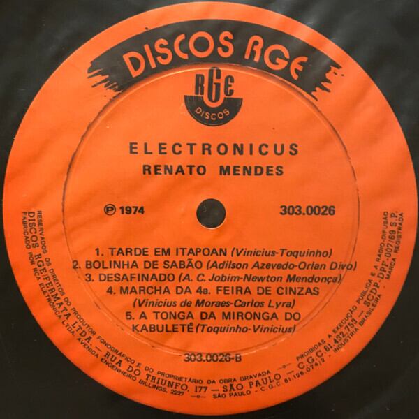 Renato Mendes / Electronicus | SONOTA records