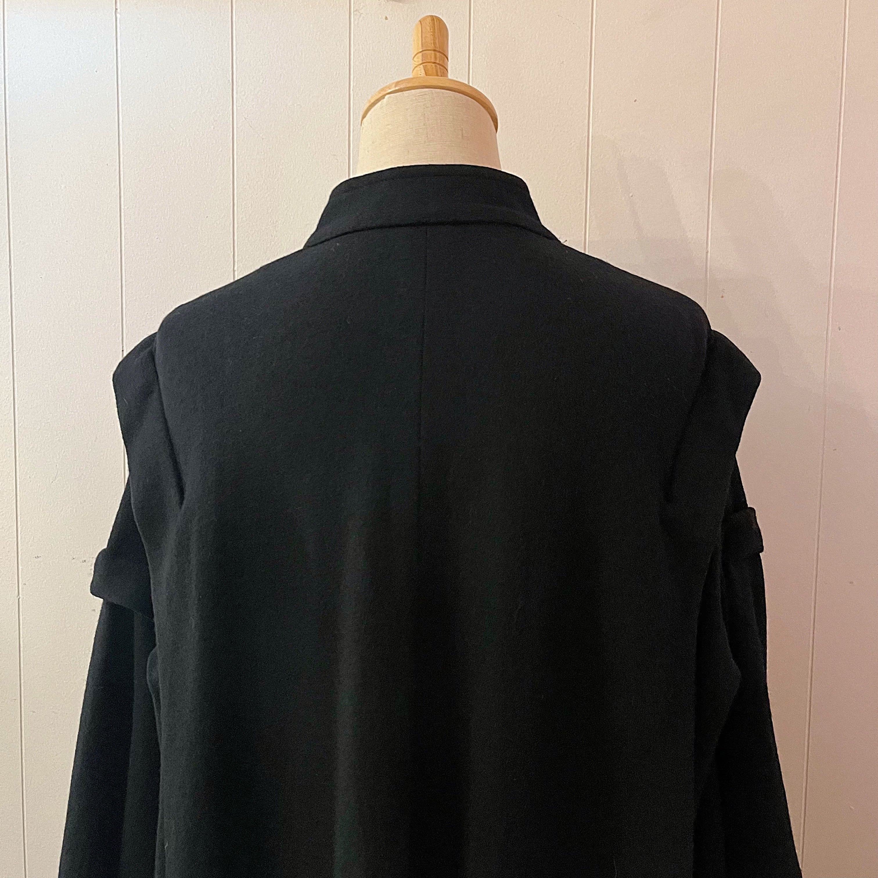 black circle poncho coat