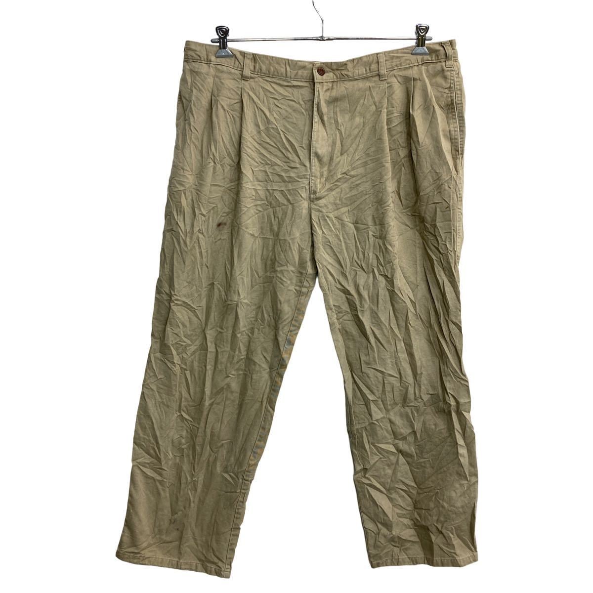 DOCKERS チノパン W42 ドッカーズ タックパンツ ビッグサイズ ベージュ