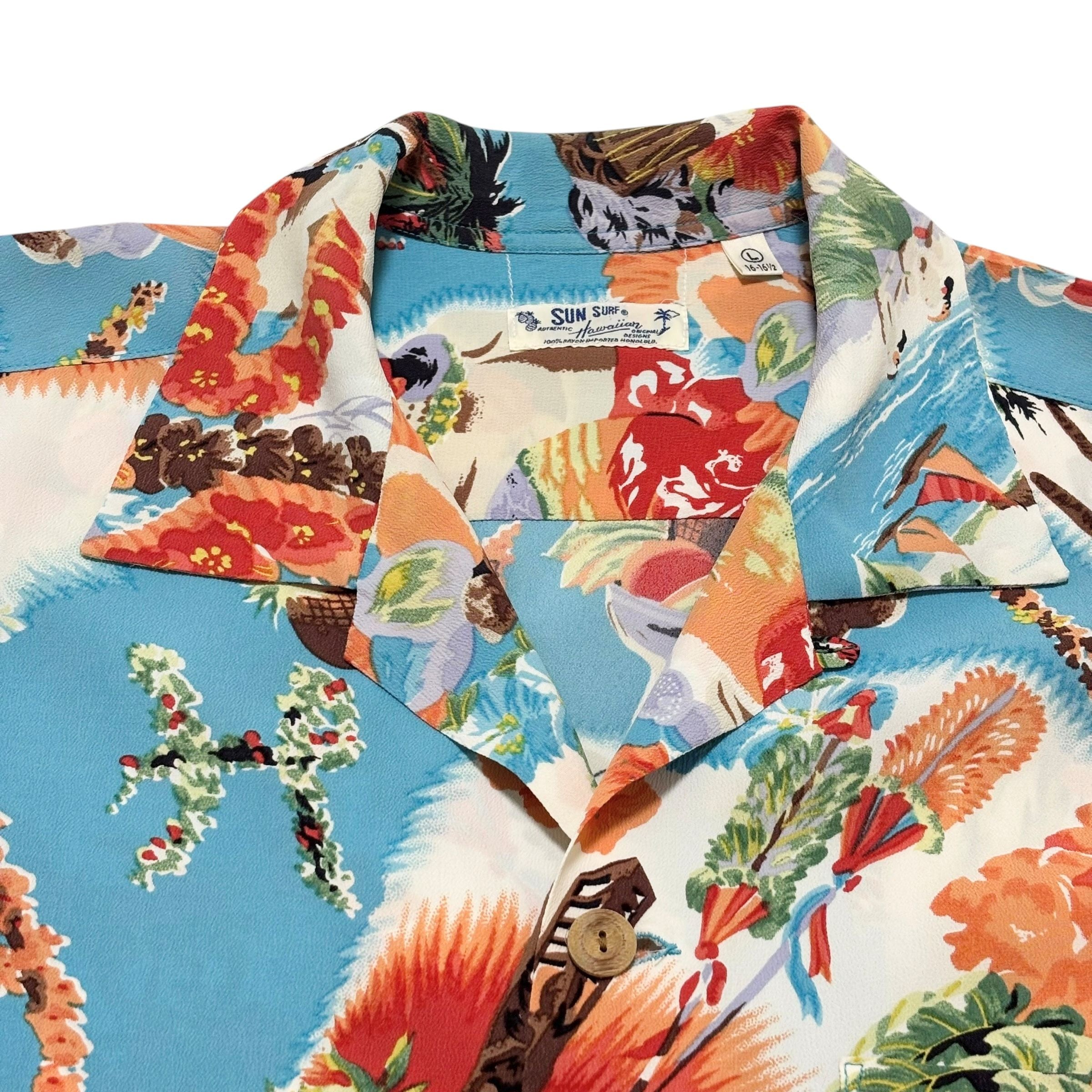 古着 サンサーフ SUN SURF アロハシャツ マッキントッシュメニュー柄
