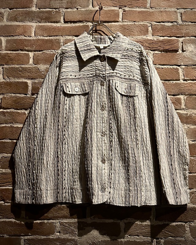 【Caka act3】Shrink Fabric Vintage Loose Tracker Type Jacket