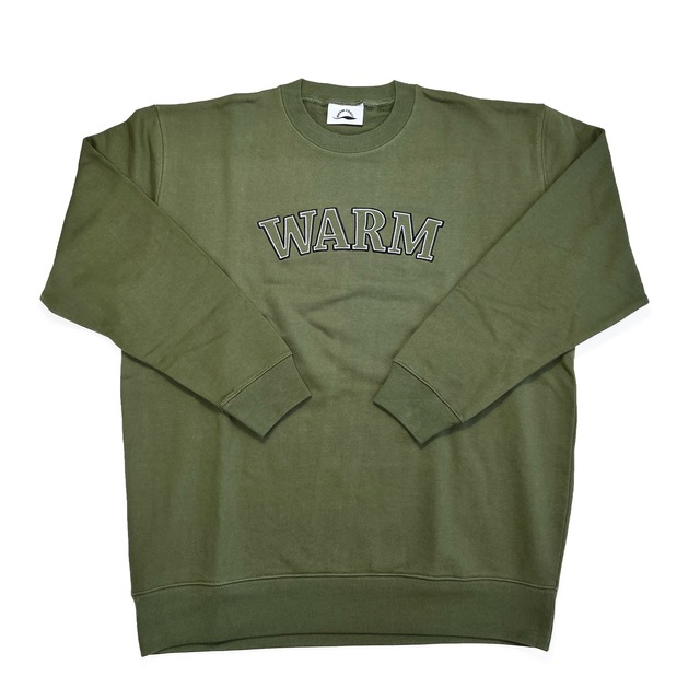 Embroidered logo sweatshirt "Light olive"【予約販売】［発送予定：入金確認後2〜4週後］