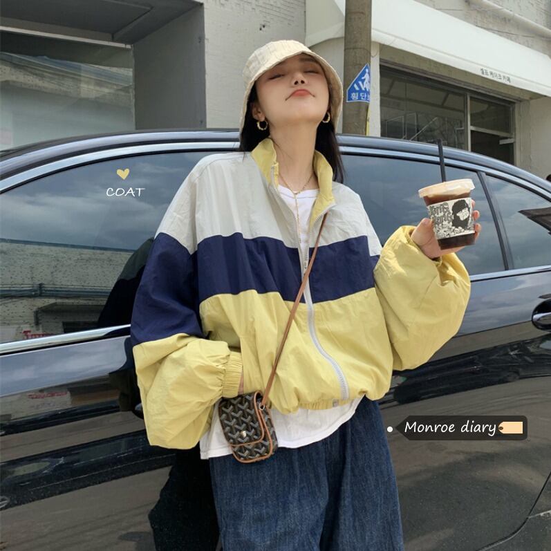 スタイルカジュアルショートジャケット スプリングオータム薄手トップス 春物 秋物 モンロー20405985517