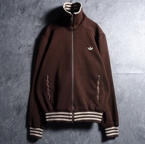 70s “adidas” Brown x Beige Logo Desgin Track Jacket
