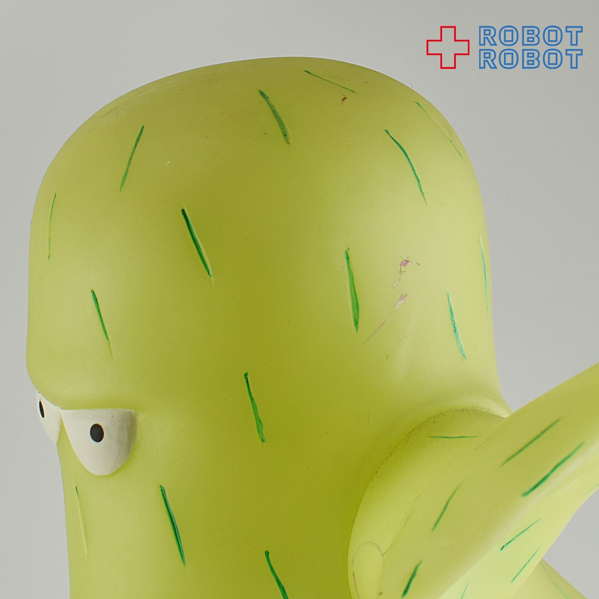 【新品未使用】ギャートルズ マンモ ソフビ フィギュア 蓄光版 箱・タグ付き フューチャートーイ ギャートルズ マンモス マンモ ソフビ 緑蓄光 紙
