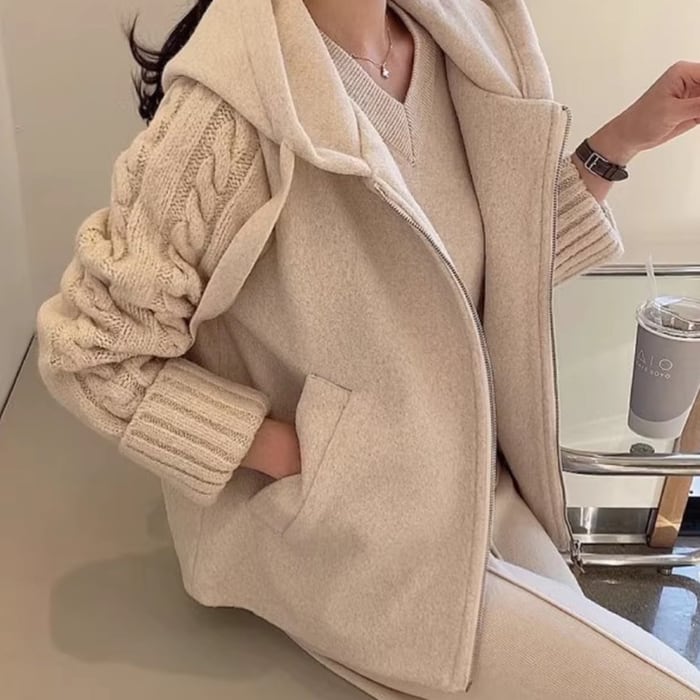 ニットスリーブ ジャケット パーカー 3412874