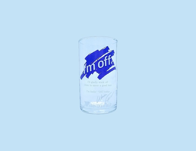 KIRIN “I’m off.” BEER GLASS