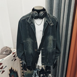 Retro Stand-Collar Denim Jacket(MT1703)