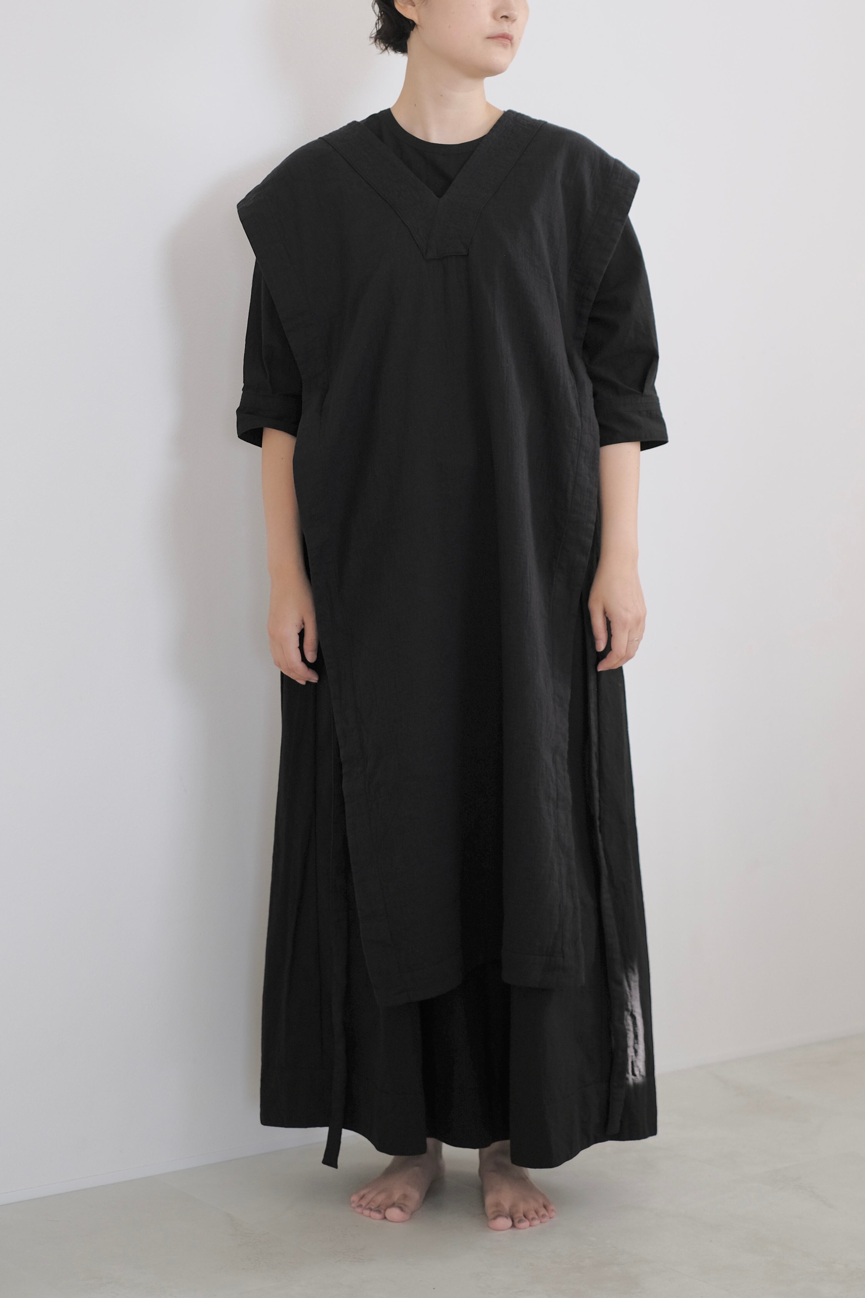Gauze cuftan - Black