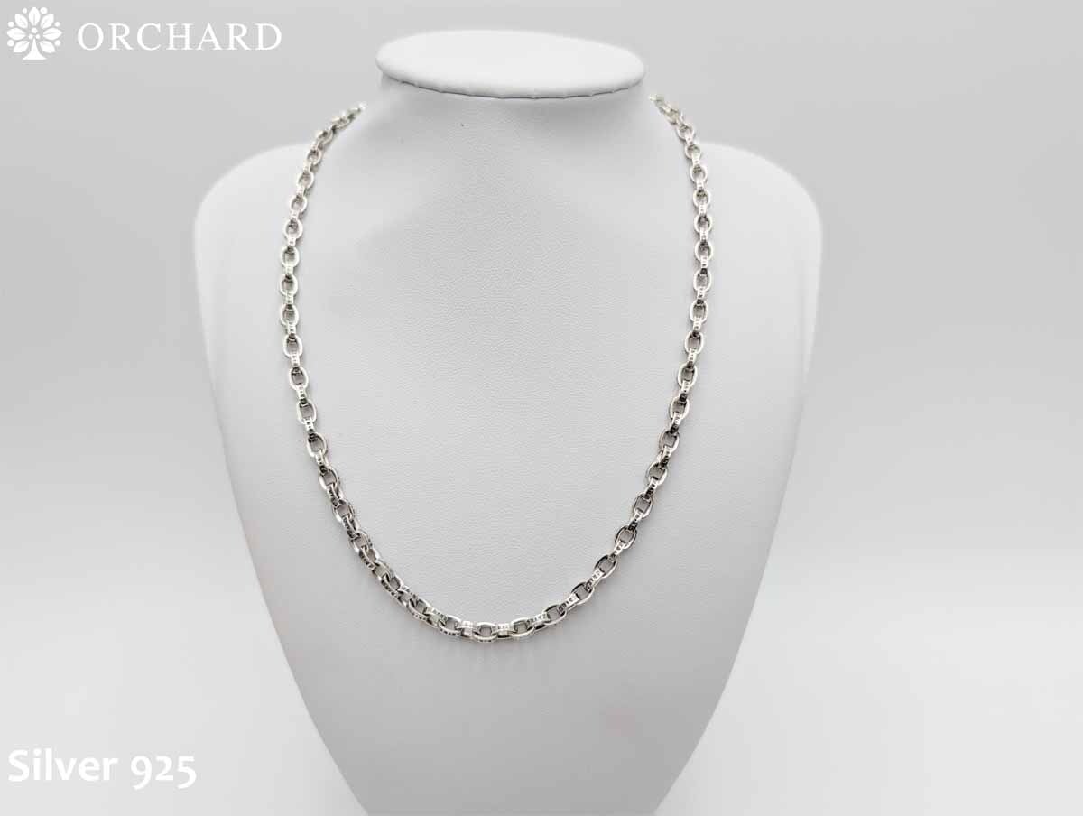 SILVER　ペーパーチェーン50cm 50cm シルバー925 ネックレス ペーパーチェーンネックレス B系 925