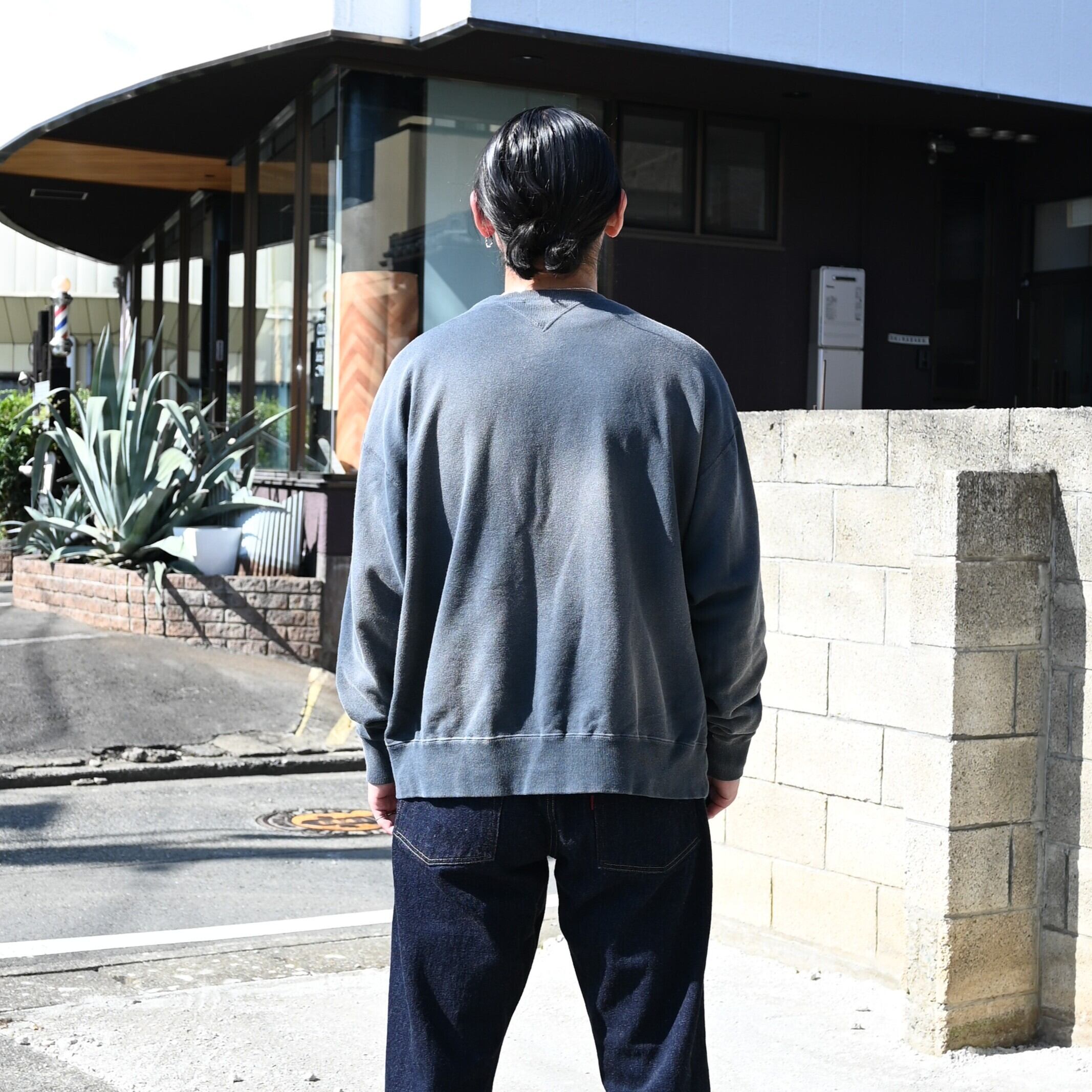 40s BRENT 前V フリーダム 茄子紺スウェット ブリーチ ボロ 雰囲気系 40s BRENT 前V フリーダム 茄子紺スウェット ブリーチ ボロ 雰囲気系