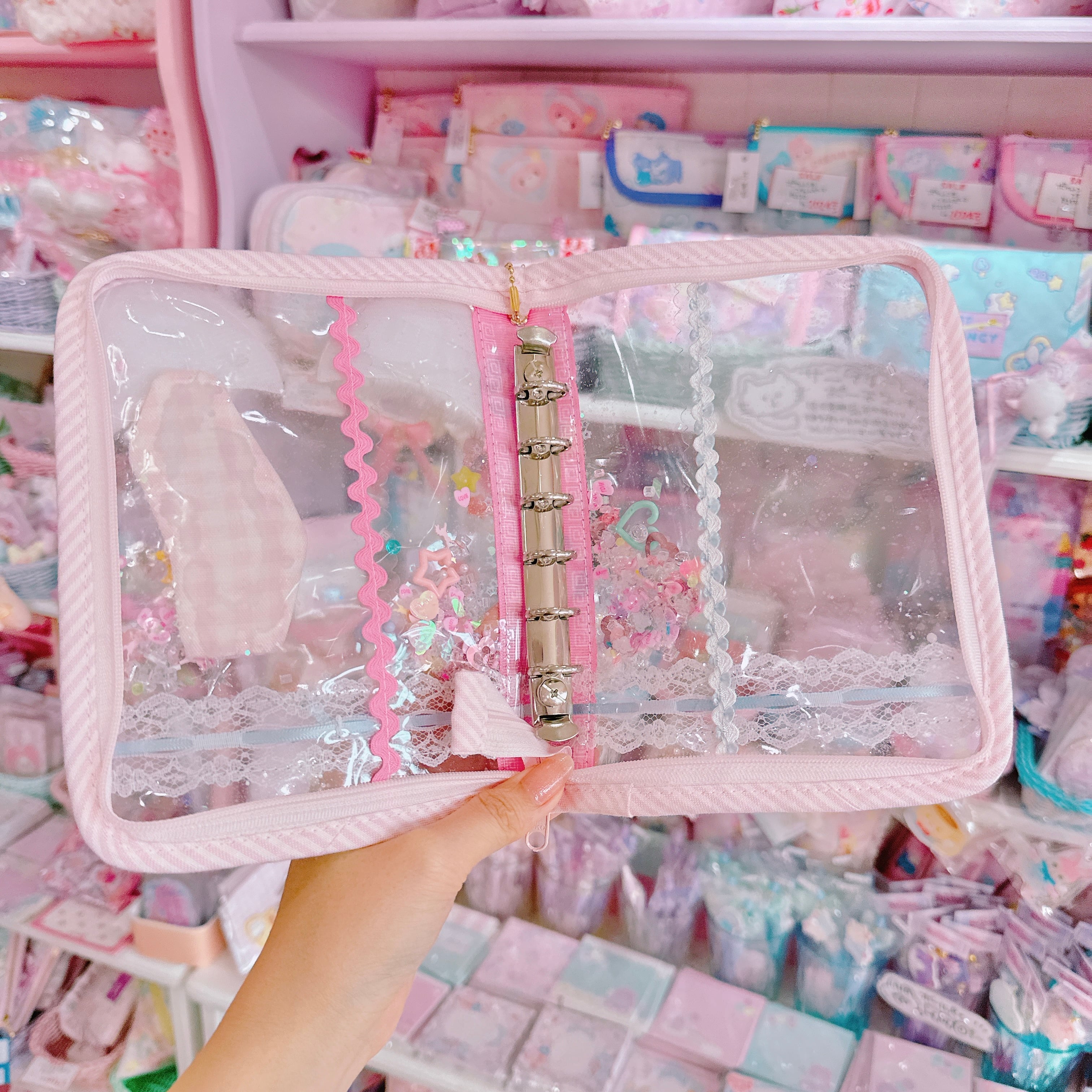 【K2】81-12ねこ耳A7シール帳（６穴）