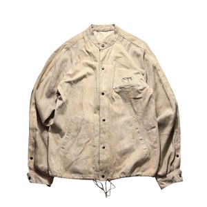 euro vintage suede × linen jacket