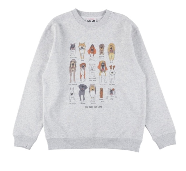 chi-bee / dog1 スウェット  / ASH