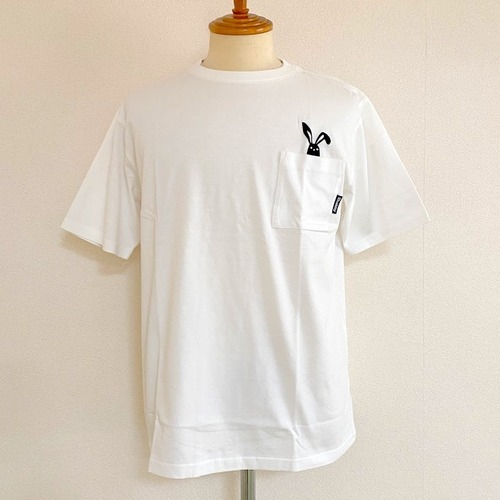 Shabby Embroidery Pocket T-shirts　White
