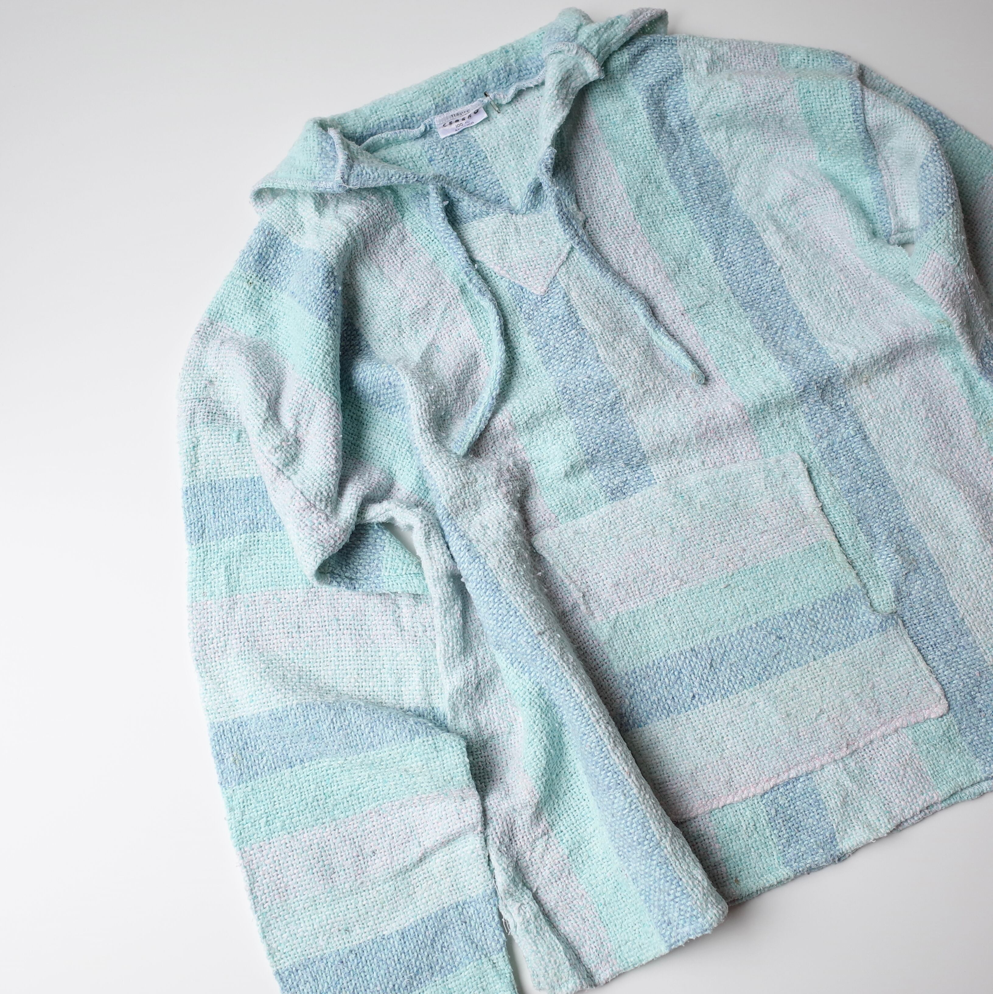 Pastel mexican baja hoodie "blue"