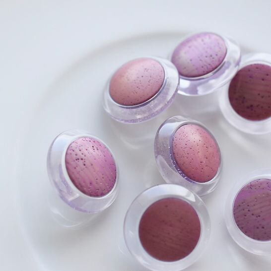 フランス クリア×ストーン調マットパープル 18㎜