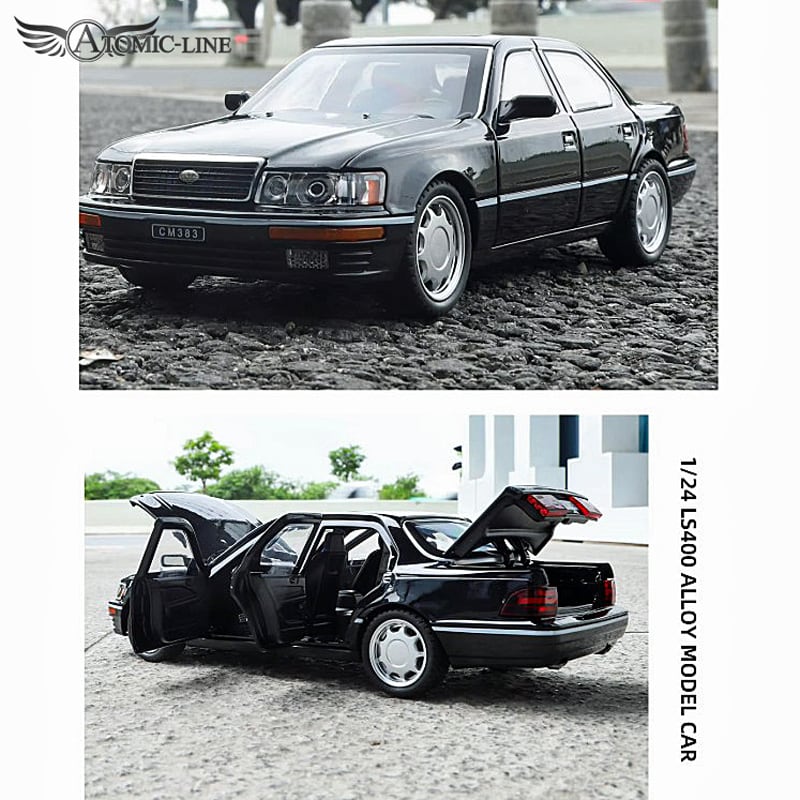 レクサス LS400 セルシオ 1/24 ミニカー 全3色 ライト点灯 エンジン