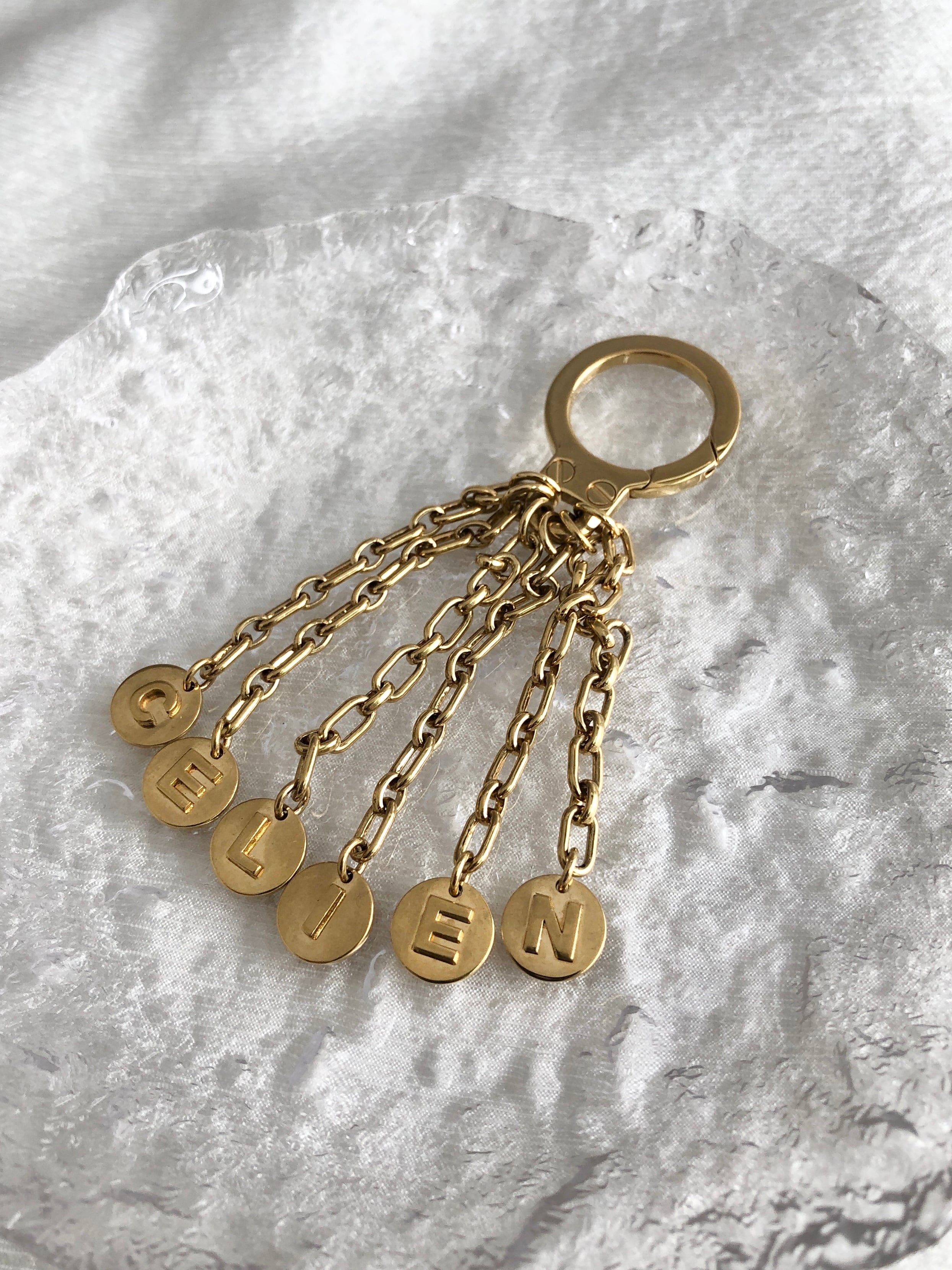 CELINE セリーヌ チャーム ゴールド ロゴ チャーム vintage ヴィンテージ オールド ww7btc