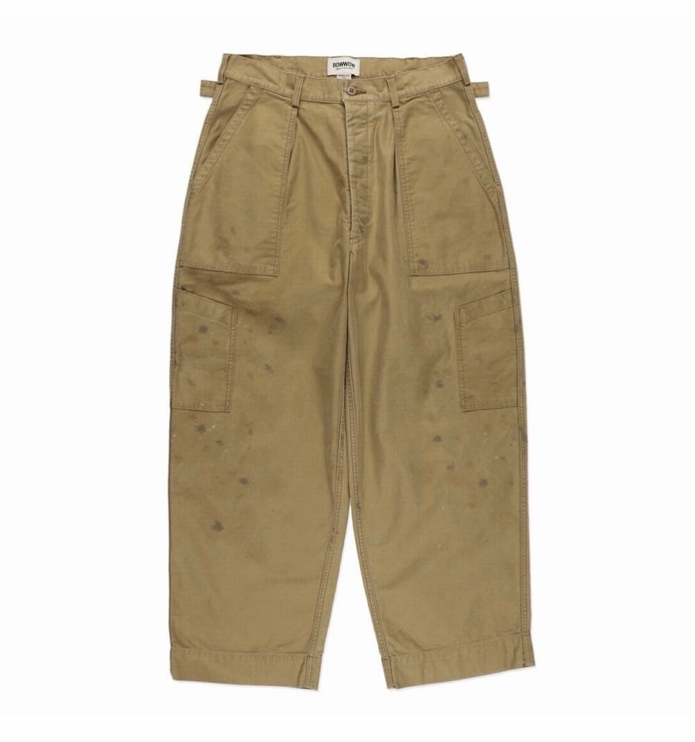 BOW WOW BROWN DUCK DOUBLE KNEE PANTS AGED BROWN | BASE LINE