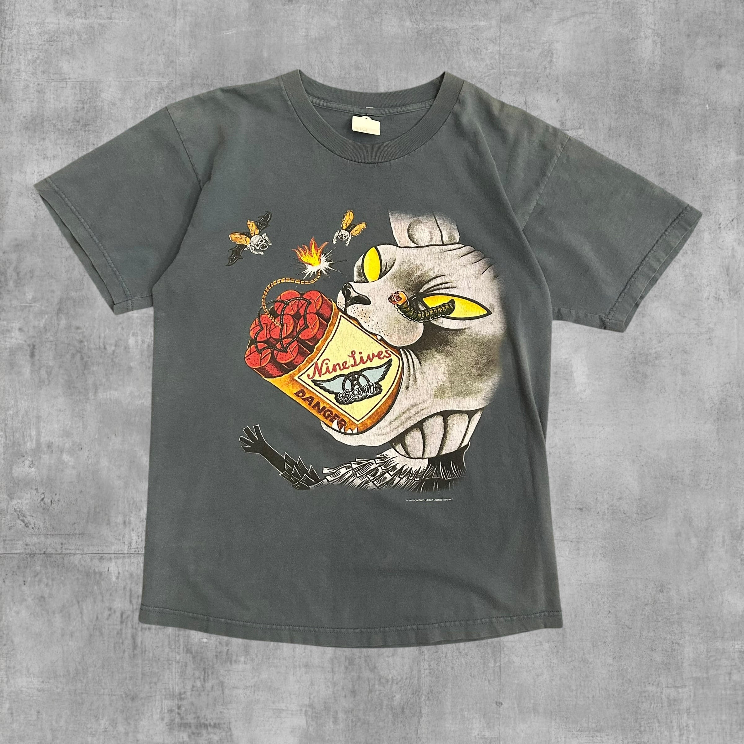 カラーT】90's Aerosmith Tee “Nine Lives” | spike osu